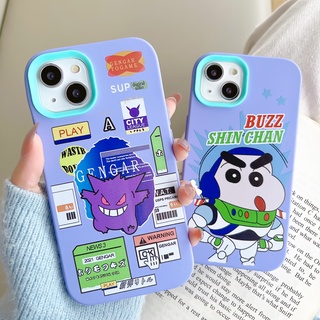 เคสโทรศัพท์มือถือ กันกระแทก ลายการ์ตูนชินจังจอมแก่น สําหรับ iPhone 13 11 12 Pro Max X XS XR XSMax 7 8 Plus i8plus