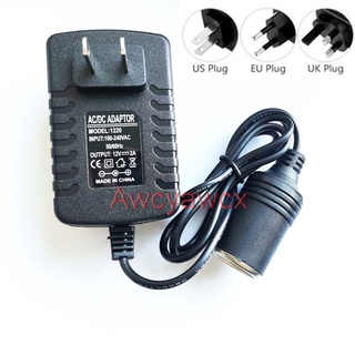 อะแดปเตอร์พาวเวอร์ซัพพลาย Ac DC 12V 2A 24W ซ็อกเก็ต 2000mA สําหรับชาร์จในรถยนต์ แหล่งจ่ายไฟเครื่องดูดฝุ่นที่จุดบุหรี่