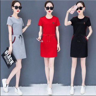 พร้อมส่ง+++เดรสสั้นสำหรับสาวๆ สไตล์ลำลองออกแนวสปร์อต