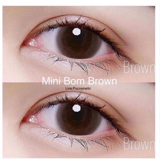 🛍Mini Bom Brown🛍สายตา-0.50ถึง-5.00,-5.50,-6.00,-6.50,-7.00,-7.50,-8.00,-8.50,-9.00,-9.50,-10.00(kitty kawaii)