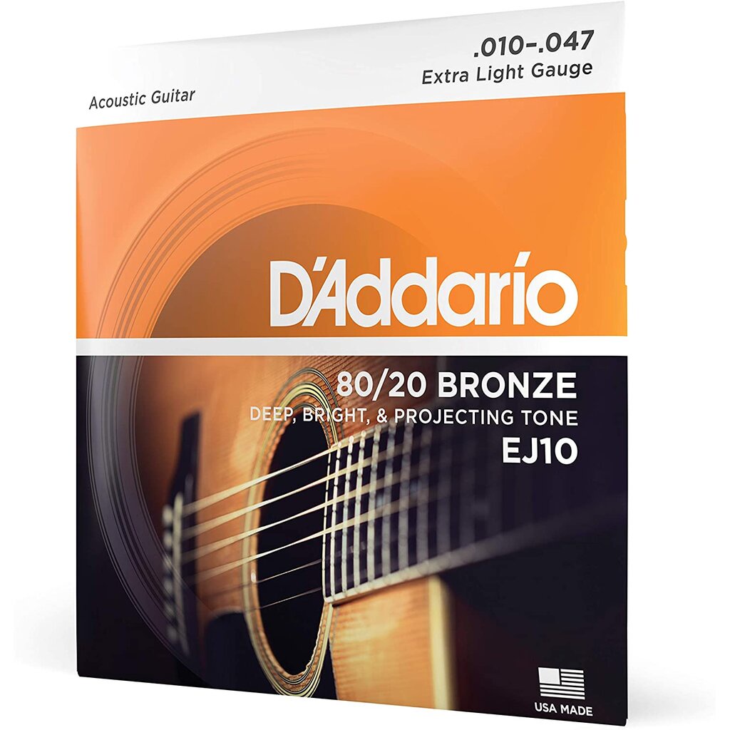 สายกีตาร์โปร่ง D'Addario EJ10 10-47 Extra Light