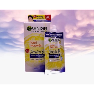 ⚡FLASH SALE⚡♡พร้อมส่ง Garnier skin Naturals Bright complete Vitamin C Yoghurt Sleeping Mask(6 pcs in a box)