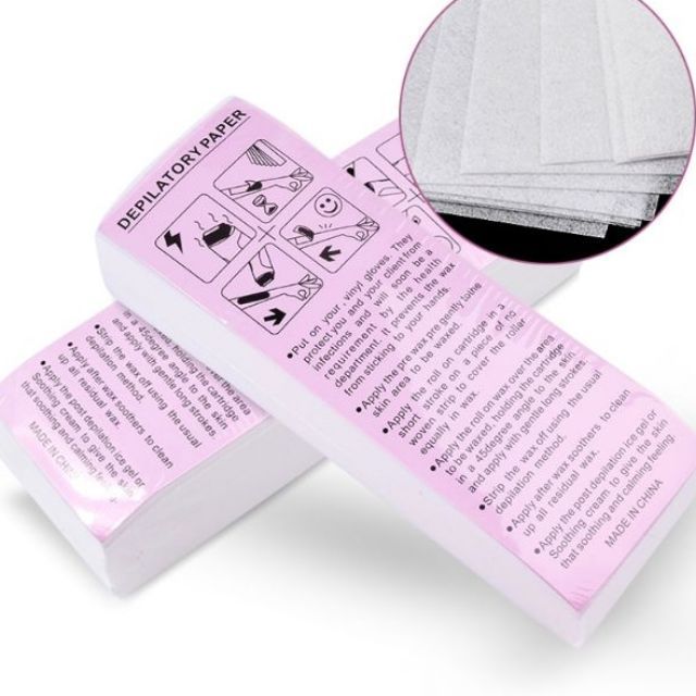 Wax Paper/Wax Strip 100 ชิ้น