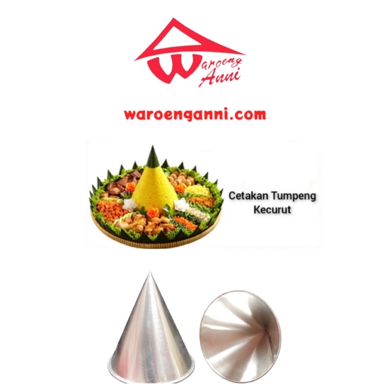 Indonesia Cetakan Tumpeng Mini Kerucut Aluminium