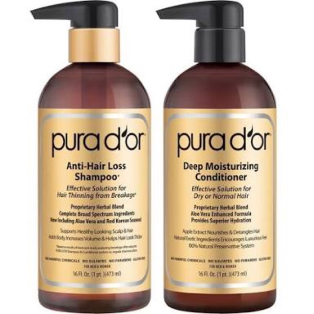 Pura D’Or Anti-Hair Loss Shampoo &amp; Deep Moisturizing Conditioner