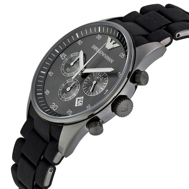 พร้อมสต็อก ！Emporio Armani Classic Men's Black Sportivo นาฬิกาข้อมือผู้ชาย รุ่น AR5889 42mm