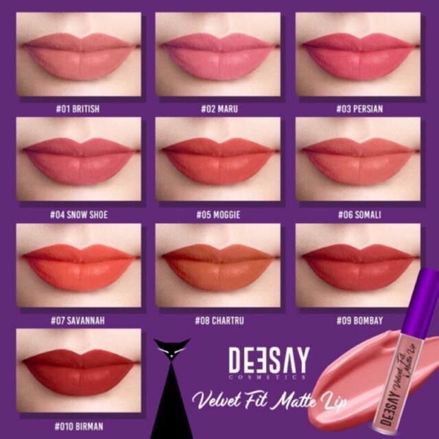 Deesay lip velvet fittmatte ลิปจุ่มแท่งจิ๋วเนื้อละมุนผสมชุ่มชื้น