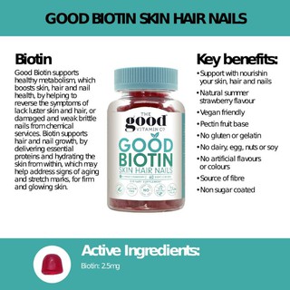 วิตามินไบโอตินเจลลี่ THE GOOD BIOTIN นิวซีแลนด์ บำรุงผิว ผม เล็บ