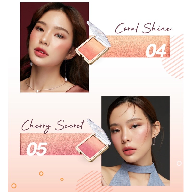 ของเเท้ Cute Press Nonstop Beauty Ombre Blush คิวท์เพรส บรัชออน มีขนาด 5กรัม และ 10กรัม - รูปที่ 4