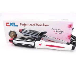 เครื่องม้วนผม เครื่องหนีบผม หวีแกนร้อน โรลม้วนผม 3 in 1 รุ่น CKL-V10