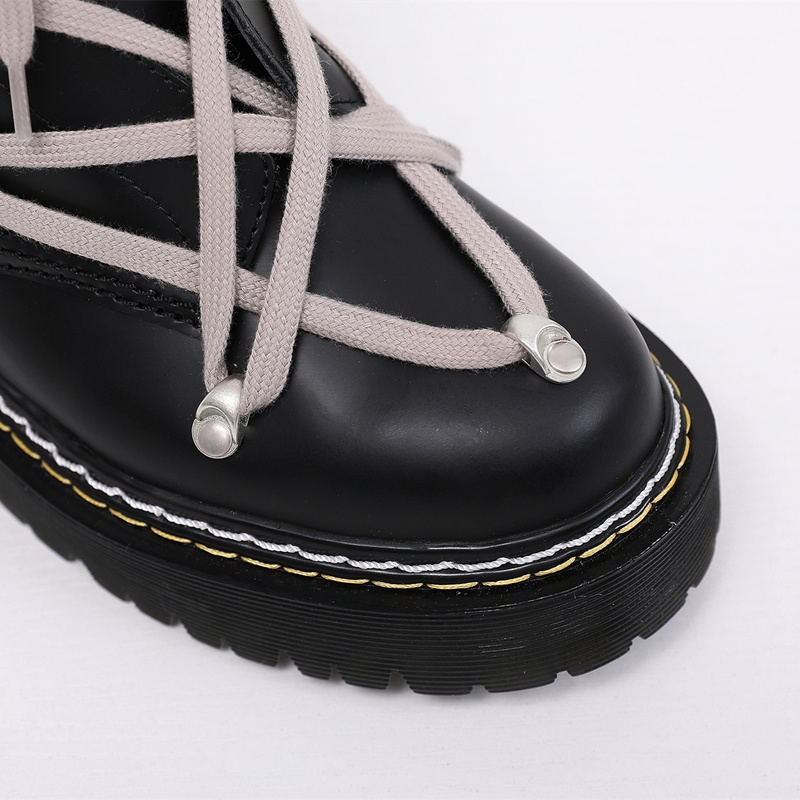 Dr. Martens Ankel Boots for Men Chunky Martin Boots Genuine Leather Men's Fashion Platform Motorcycle Boots