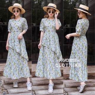 🌈🌿🌼🌺🌸💚💖🇰🇷 Floral Slant Maxi Dress🇰🇷