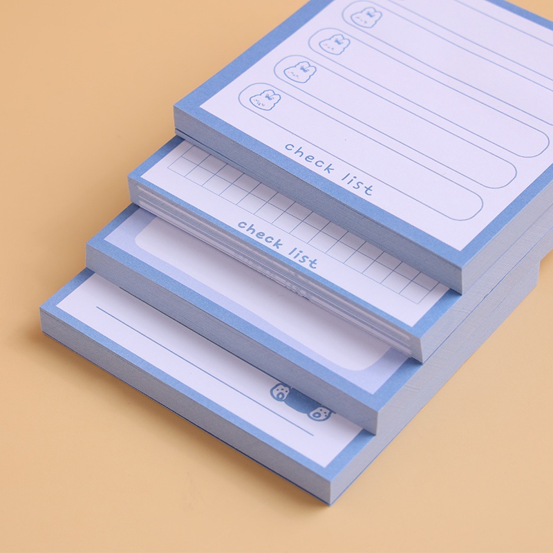 กระดาษโน๊ตเหนียวลายการ์ตูนแบบพกพา 80 แผ่น
