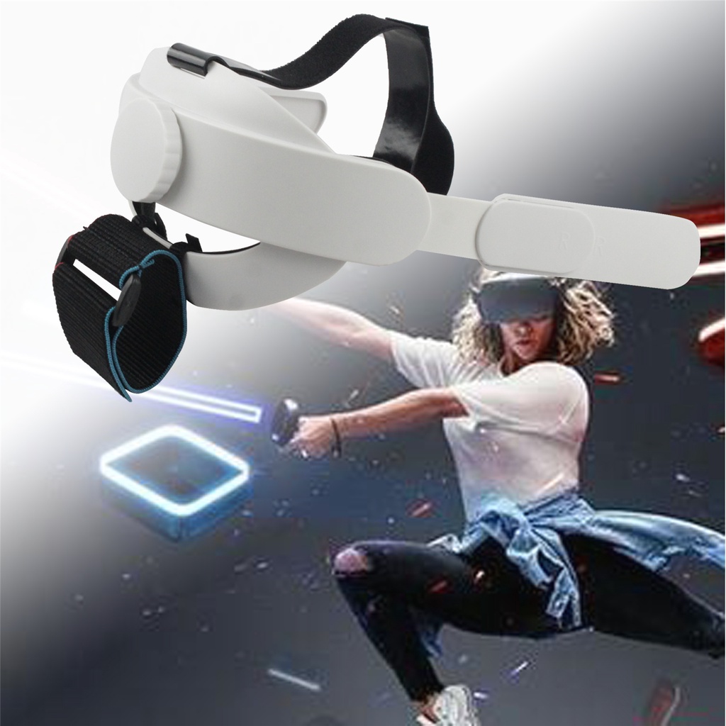 สายรัด แบตเตอรี่ยึดสายรัดสําหรับ Oculus Quest 2 VR ปรับหัวสายแถบคาดศีรษะแว่นตาชุดหูฟังหมวกกันน็อคเข็
