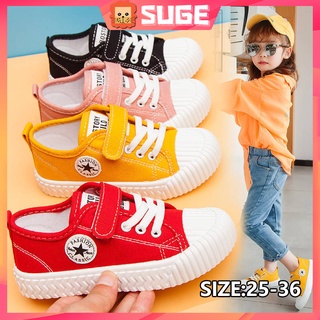 【Suge】รองเท้าผ้าใบลําลอง ใส่สบาย แฟชั่นสําหรับเด็ก ไซซ์ 25-36