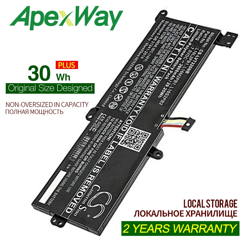 ApexWay  L16L2PB1 L16M2PB1 L16M2PB3 Laptop battery For Lenovo Ideapad 320-15IKB -15AST -15IAP -15ABR