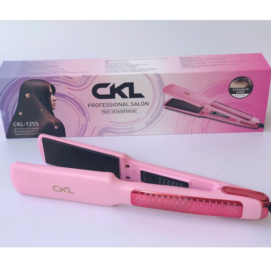 พร้อมส่ง CKL1255 เครื่องหนีบผม ที่หนีบผม ความร้อน 4 ระดับ หนีบตรง ม้วนลอน ทำวอลลุ่ม งุ้มปลาย ร้อนเร็ว