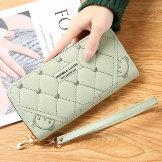 กระเป๋าสำหรับผู้หญิง กระเป๋าสตางค์ใบย่ว Fashion B-383