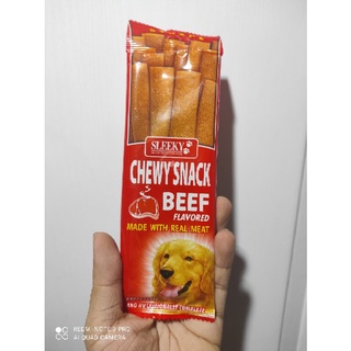 สลิคกี้ ขนมสุนัขแบบแผ่น รสเนื้อ 50 กรัม Sleeky Dog snack Tasty Treat sheet (Chewy) beef (50g)