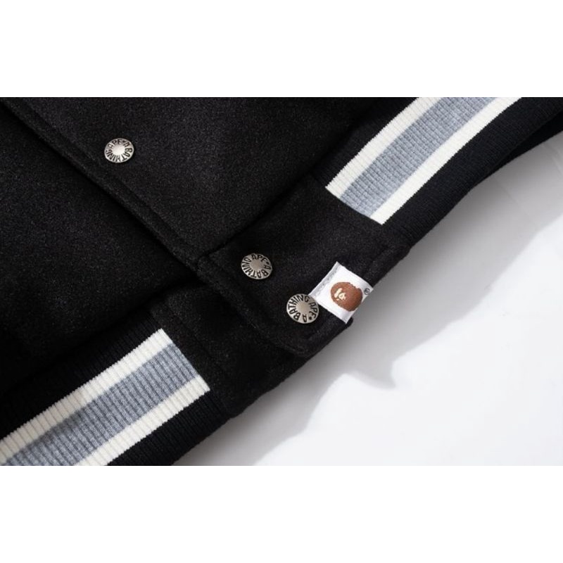 A Bathing Ape STA star stitching woolen jacket baseball uniform #4