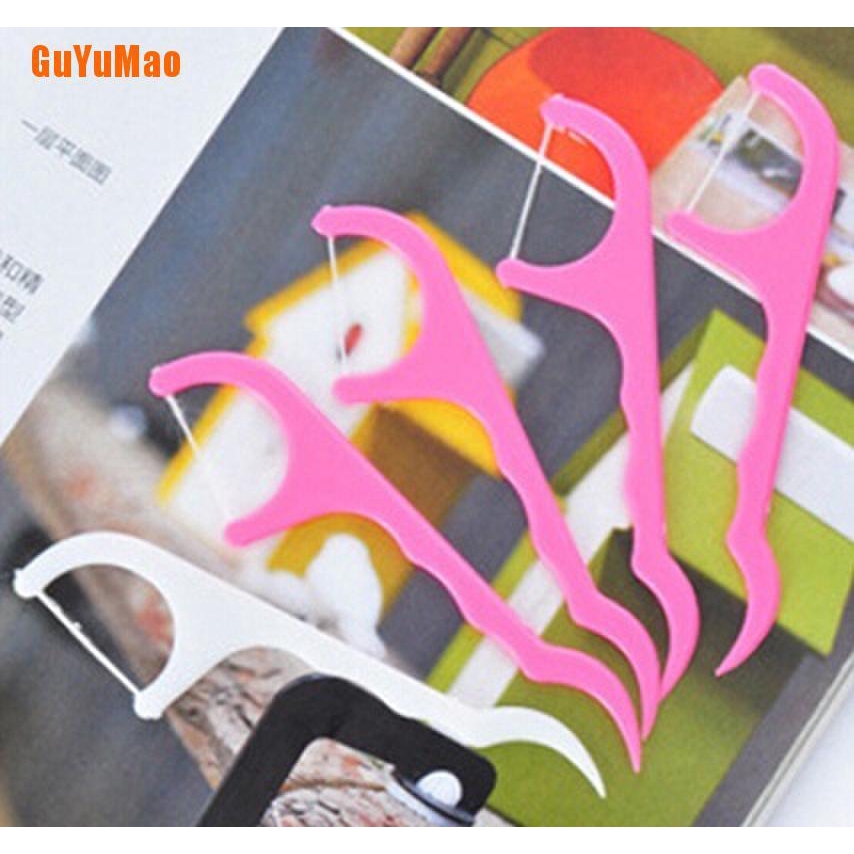 [GUYU] 25 ชิ้น Oral Gum Tooth Clean Care Floss Thread Dental Plastic Tooth Picks HOO