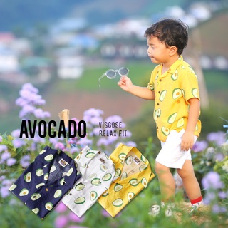 Shirtoria Kids+Dad -Avocado เสื้อเชิ้ตผู้ชาย เสื้อเชิ้ตผู้ชายแขนสั้น เสื้อเชิ้ตฮาวาย NonIron ไม่ต้องรีด