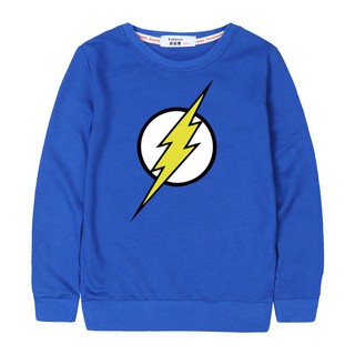 เสื้อสเวตเตอร์เด็กผู้ชาย Thin Cotton Boys Sweatshirt Flash man Kids Pullover