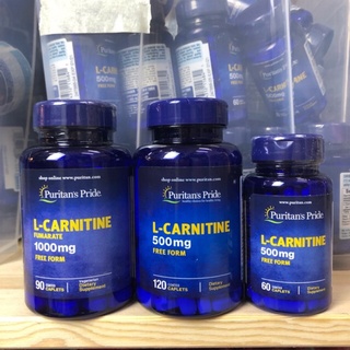 Puritans Pride [14v L-Carnitine #1ในไทย] 500/1000 mg Fumarate 60,90,120 caplets ส่ง22บ ช่วยเบิรน์ เผาพลาดไขมันลดหุ่น