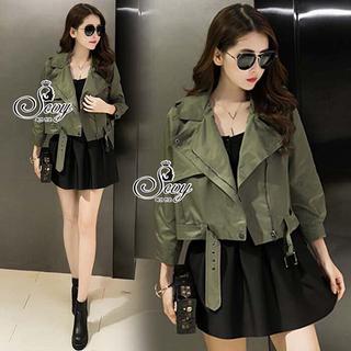 Sevy Crop Wide Collar Jacket