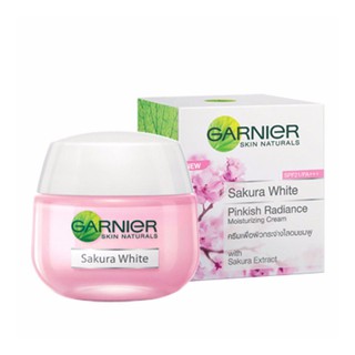 Garnier White Sakura การ์นิเย่ ไวท์ซากุระ ขนาด 18ml/กระปุก แพ็คละ3กระปุก ครีมบำรุงผิว (สินค้ามีตัวเลือก)