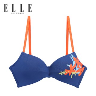 ELLE lingerie Moulded bra ยกทรงรูปแบบไร้โครงพิมพ์ลายสี TW - LB4719