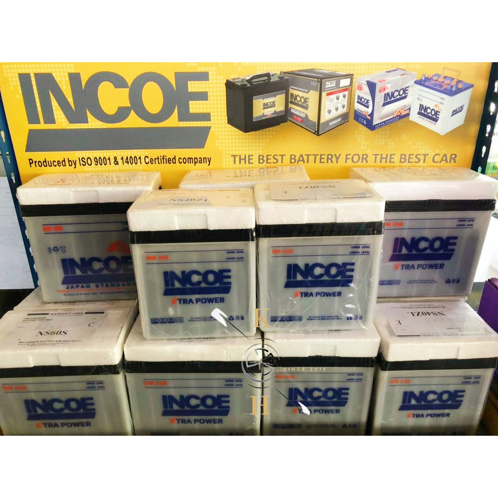 INCOE แบตเตอรี่รถยนต์ (WET/DRY), INCOE BATTERI KERETA NS60L, NS60R (BASAH/KERING) KH