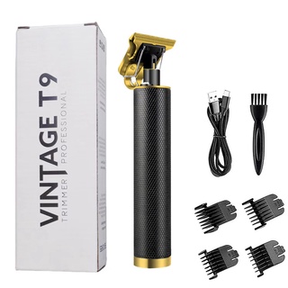 รุ่นขายดี VINTAGET9ปัตตาเลี่ยนไฟฟ้า ชาร์จไฟผ่าน USB, ที่ตัดผมโกนผม剃头刀