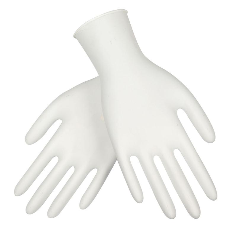 ถุงมือยางไนไตรไม่มีแป้ง ไซส์S สีขาว 100 ชิ้น/กล่อง ไมโครเท็กซ์ ถุงมือยาง Powder-free nitrile gloves, size S, white, 100