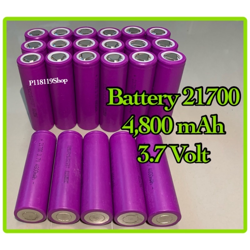 สินค้ามาใหม่!!  แบตเตอรี่ 21700 ถ่านชาร์จ 21700 battery 3.7Volt 4800mAh หัว 3เหลี่ยม ชาร์จได้ มากกว่