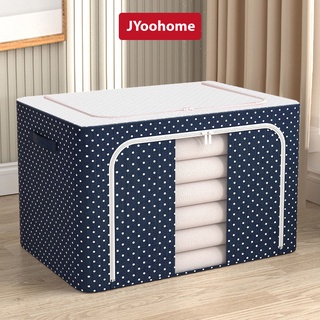 Giỏ Đựng Đô Quần Áo Chăn Màn Cỡ Lớn 66L 100L JYoohome Hộp Đựng Quần Áo Khung Thép Vải Chống Nước