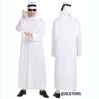 พร้อมส่ง🌈 ชุดคอสเพลย์ ชุดขาว ชุดปาร์ตี้ ชุดสีขาว ธีมขาว ชุดตะวันออกกลาง arabic white cosplay ชุดอาหรับ ชุดอาบัง