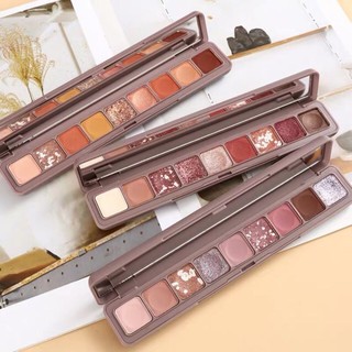 novo soft eyeshadow smooth พาเลทอายแชโดว์เนื้อดินน้ำมัน กลิตเตอร์ 9ช่อง 5283(ใหม่/ของแท้)