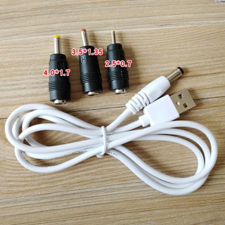 พร้อมส่ง_สายชาร์จโคมไฟตั้งโต๊ะ หัวกลม Luna Usb เป็น Dc3.5 มม.5.5 Dc5v