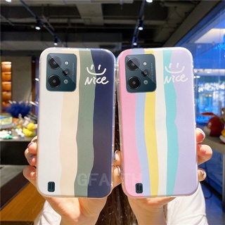 Ready Stock เคสโทรศัพท์ Realme C31 C35 GT2 Pro Narzo 50A Prime Narzo50 2022 New Fashion TPU Silicone Gradient Stripes Pink Green Soft Case Shockproof Cover เคส Narzo50APrime