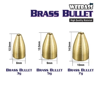WEEBASS หัวจิ๊ก - รุ่น Brass Bullet ตะกั่วสีทอง ตะกั่ว หนอนยาง