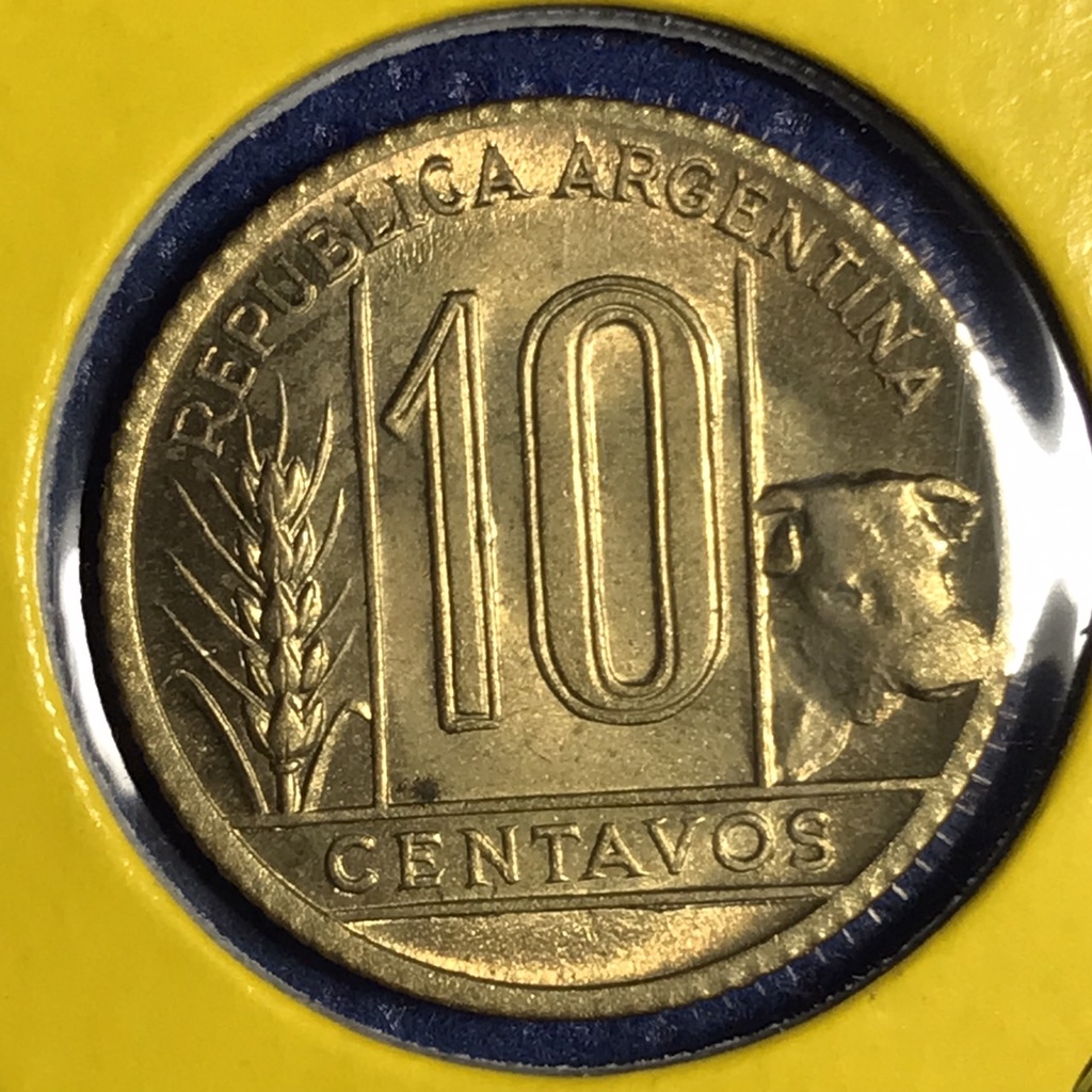 No.60183 ปี1946 Argentina อาร์เจนติน่า 10 CENTAVOS เหรียญต่างประเทศ ของเก่า หายาก น่าสะสม ราคาถูก