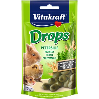 ขนมกระต่าย ขนมหนู เพื่อสุขภาพ ย่อยง่าย เสริมวิตามิน สำหรับ (75g) Vitakraft Drops parsley [KERRY  COD]