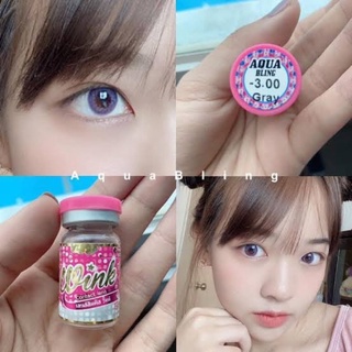 คอนเเทคเลนส์  Aqua Bling Winklens Bigeye gray ,Brown สีน้ำตาล สีเทา