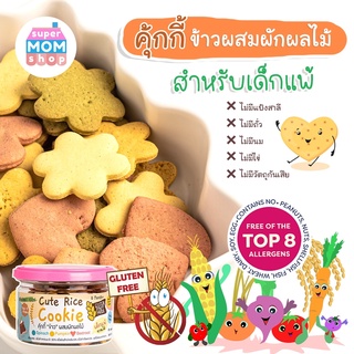 Begin Baby Food คุ๊กกี้ผลไม้ ทำจากข้าวกล้องผสมผักผลไม้ กลูเตนฟรี เด็กแพ้ทานได้ ไม่ใส่สี ไม่ใส่สารกันเสีย