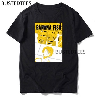 【Hot】เสื้อยืดแขนสั้นลําลอง คอกลม พิมพ์ลายการ์ตูนอนิเมะ BANANA FISH ทรงหลวม แฟชั่นฤดูร้อน สไตล์ฮาราจูกุ สําหรับผู้ชาย