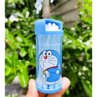 Cotton bud 30 ก้าน #ลายลิขสิทธิ์ Doraemon and Winnie the Pooh (ขนาดพกพา)