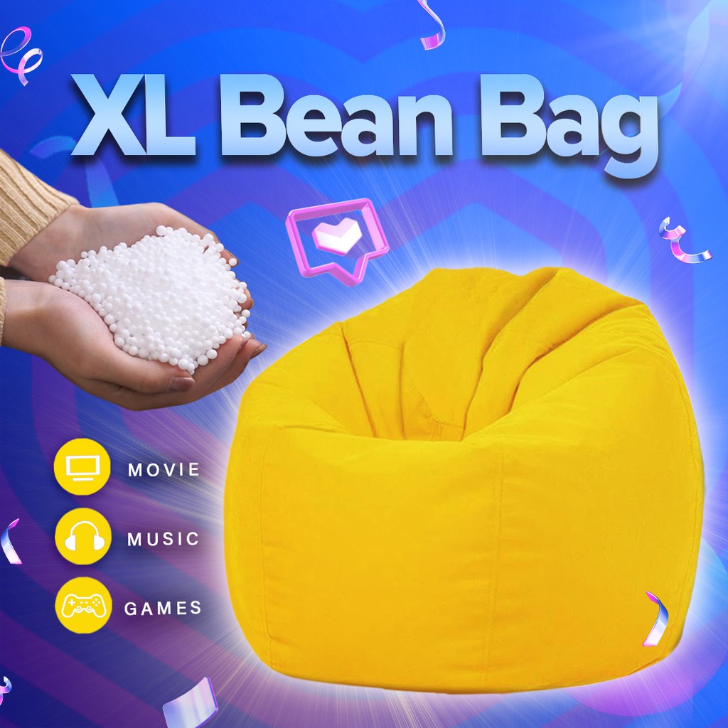 💎CASA Meubles : Beanbag Size XL โซฟาเม็ดโฟม เก้าอี้เม็ดโฟม เบาะนั่ง (2.5 KG Beanbag)