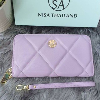 💓New item 💓 กระเป๋าตังค์ Nisa แบรนด์แท้ มีสายคล้องมือ พร้อมกล่องแบรนด์