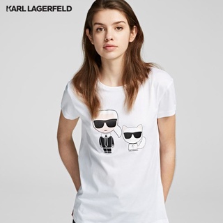 Karl Lagerfeld - KARL &amp; CHOUPETTE IKONIK TEE เสื้อยืดผู้หญิง